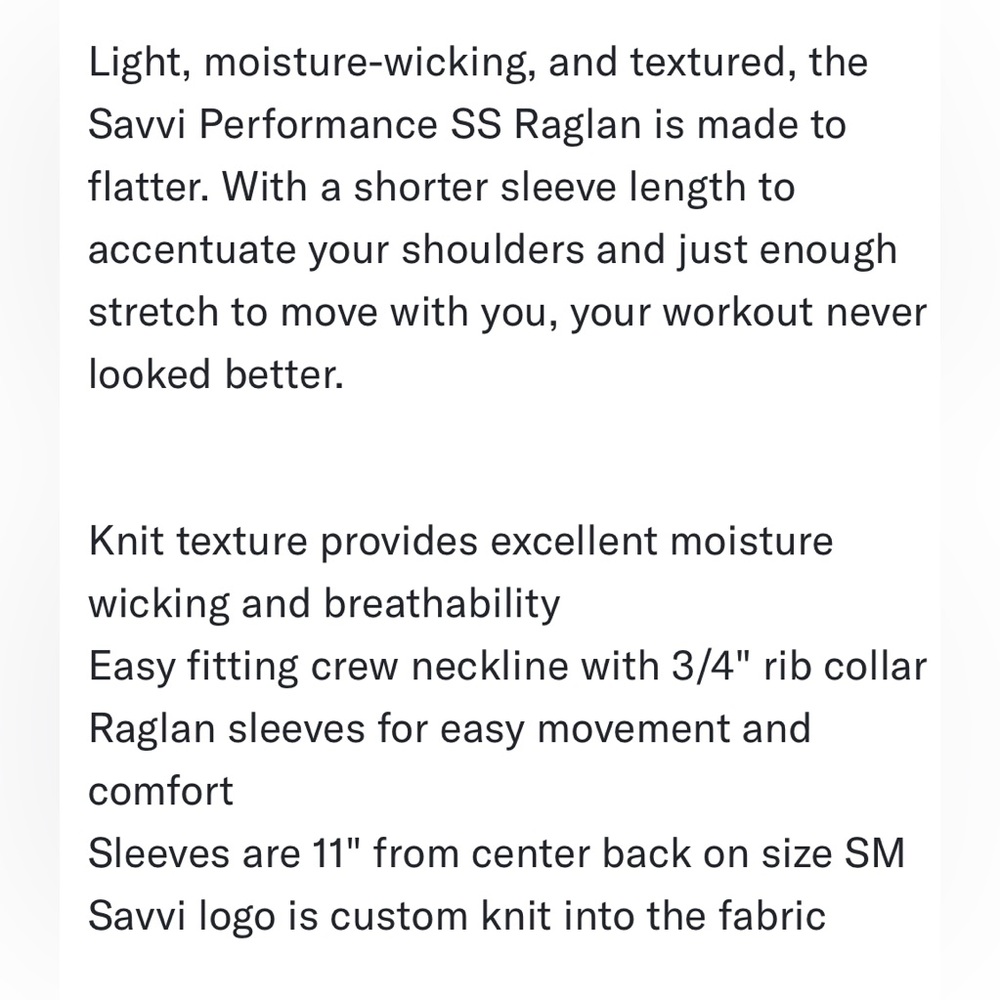 Savvi Raglan Performance Tee - Picture 9 of 10